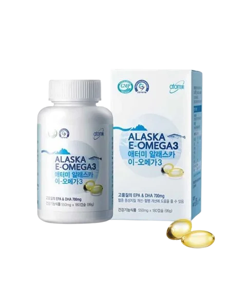 Atomy Alaska E-Omega 3 fish oil capsules (180 soft gels)